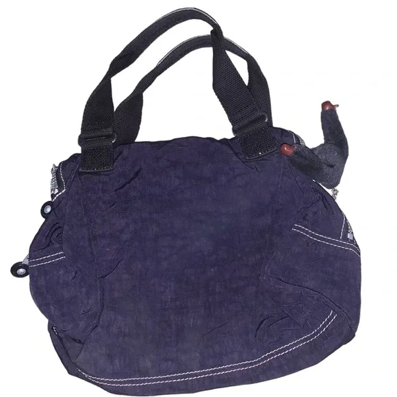 Kipling Navy Blue Nylon Zipper Closure Travel Bag Purse - Picture 2 of 4